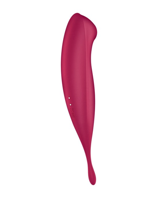 Satisfyer Twirling Pro+ Air Pulse Clitoral Vibrator with App Control - Dark Red