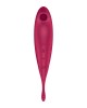 Satisfyer Twirling Pro+ Air Pulse Clitoral Vibrator with App Control - Dark Red