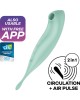 Satisfyer Twirling Pro+ Air Pulse Clitoral Vibrator with App Control - Mint