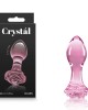 Crystal Rose - Pink 9cm Glass Butt Plug