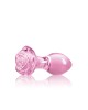 Crystal Rose - Pink 9cm Glass Butt Plug