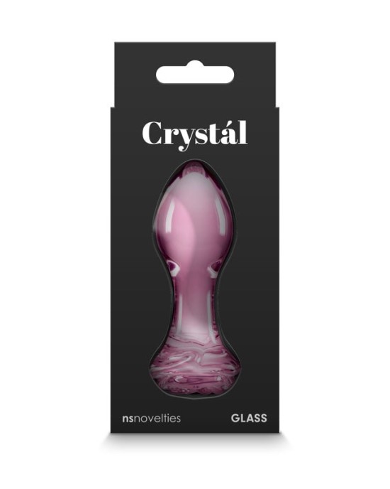 Crystal Rose - Pink 9cm Glass Butt Plug