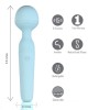 Maia Grace - 15 Function Bendable Massage Wand - Baby Blue