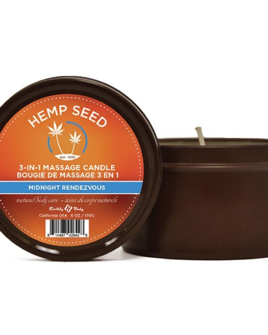 Hemp Seed 3-In-1 Massage Candle - Midnight Rendezvous - 170g