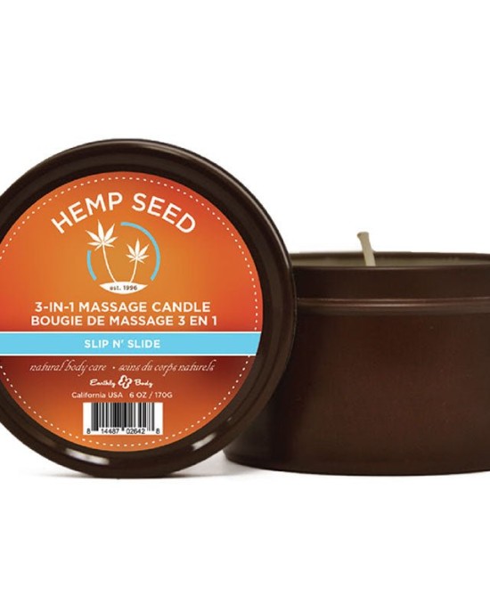 Hemp Seed 3-In-1 Massage Candle - Slip N Slide - 170g