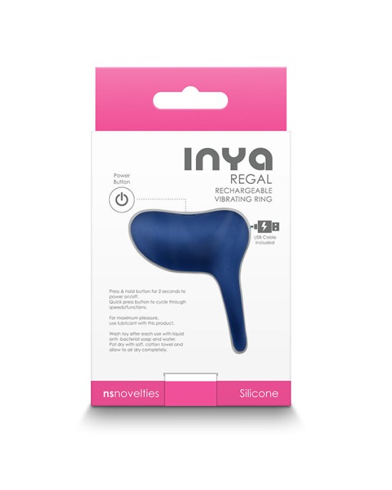 INYA Regal Vibrating Cock Ring - Blue