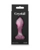 Crystal Flower -  Pink 9cm Glass Butt Plug