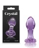 Crystal Flower - Purple 9cm Glass Butt Plug