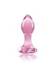 Crystal Heart - Pink 9cm Glass Butt Plug