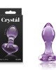 Crystal Heart - Purple 9cm Glass Butt Plug