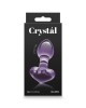 Crystal Heart - Purple 9cm Glass Butt Plug