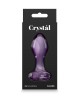 Crystal Heart - Purple 9cm Glass Butt Plug