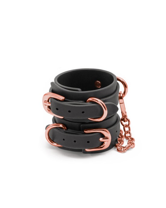 Bondage Couture Wrist Cuffs - Black