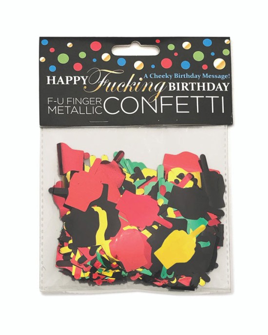 Happy Fucking Birthday FU Finger Confetti