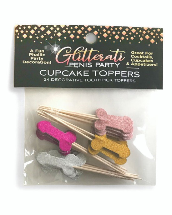 Glitterati - Penis Party Picks - 24 pack