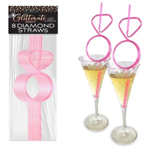 Glitterati - Diamond Straw Set - Pack of 8