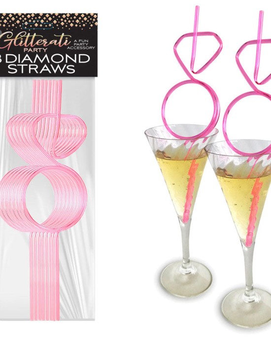 Glitterati - Diamond Straw Set - Pack of 8