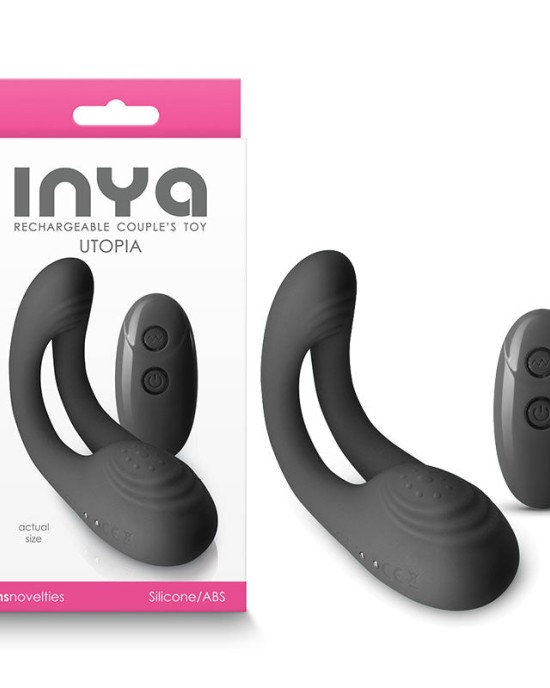 INYA Utopia - Black - Couples Dual Stimulator with Remote