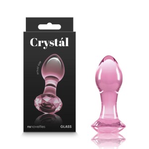 Crystal Gem - Pink 9cm Glass Butt Plug