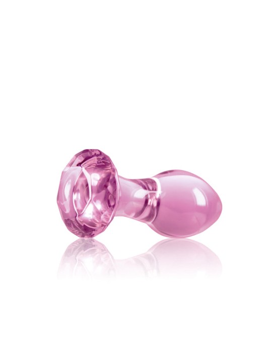 Crystal Gem - Pink 9cm Glass Butt Plug