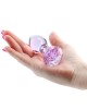 Crystal Gem - Purple 9cm Glass Butt Plug