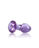 Crystal Gem - Purple 9cm Glass Butt Plug