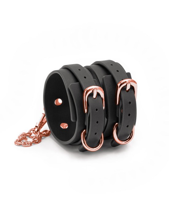 Bondage Couture Ankle Cuffs - Black