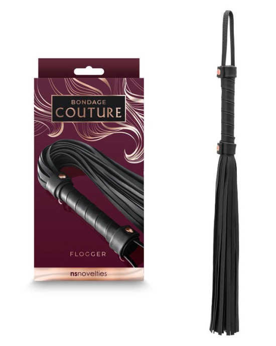 Bondage Couture Flogger - Black