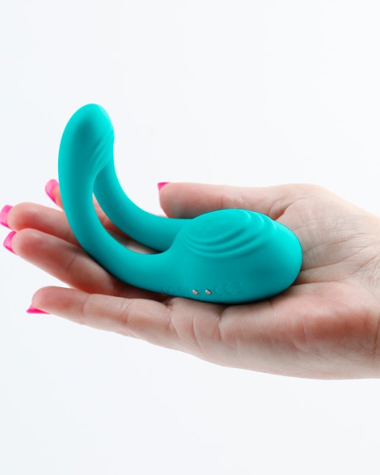 INYA Utopia - Teal - Couples Dual Stimulator with Remote