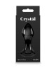 Crystal Gem - Black 9cm Glass Butt Plug