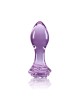 Crystal Rose - Purple 9cm Glass Butt Plug