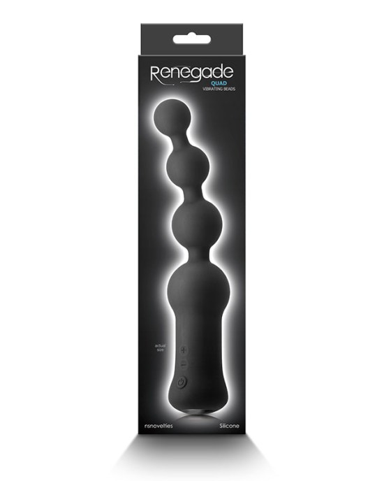 Renegade Quad Vibrating Anal Beads - Black