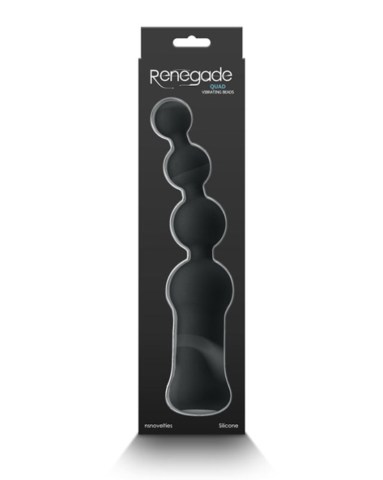 Renegade Quad Vibrating Anal Beads - Black