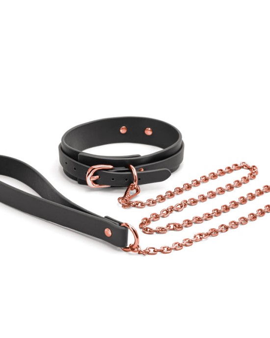 Bondage Couture Collar & Leash - Black