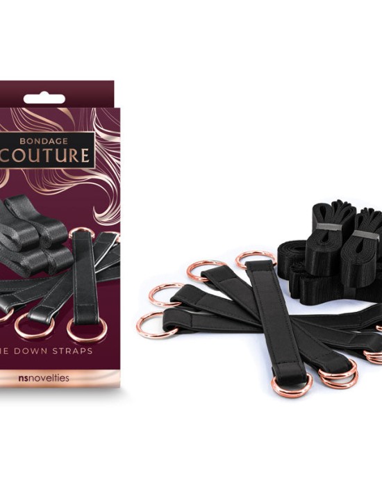 Bondage Couture Tie Down Strap Restraints - Black