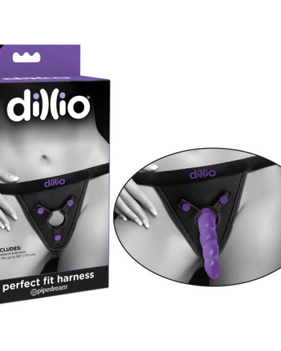 Dillio Perfect Fit Harness - Black/Purple (No Probe Included)