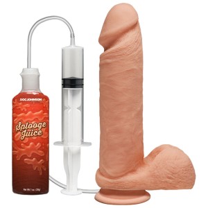 The D Perfect D Squirting 8 Inch with Balls - Flesh