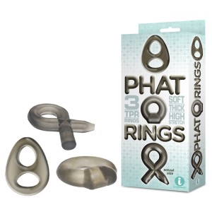 The 9's Phat Rings - Smoke - Set of 3