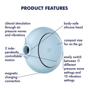 Satisfyer Pro 2 Go 3 Air Pulse Stimulator - Blue