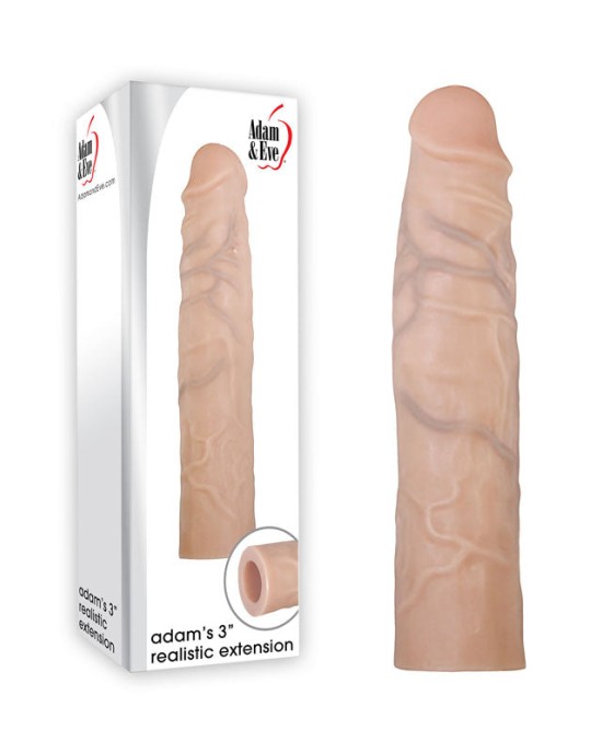 Adam & Eve Adam's 3 Inch Realistic Extension - Flesh