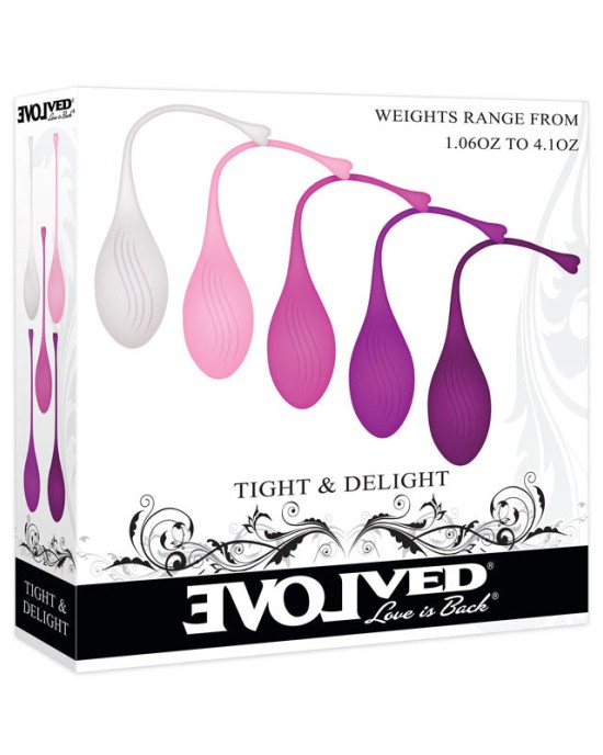 Evolved Tight & Delight Kegel Trainer Set - 5 Piece Kit