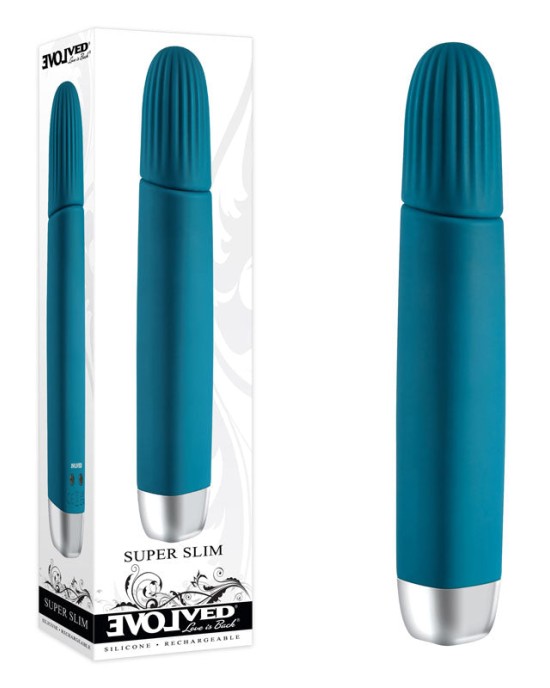 Evolved Super Slim Vibrator - Blue