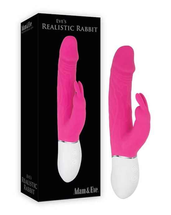 Adam & Eve Eve's Realistic Rabbit Vibrator - Pink