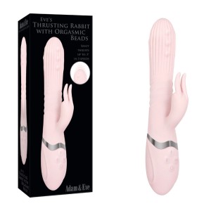 Adam & Eve Eve's Thrusting Rabbit with Orgasmic Beads - Pink