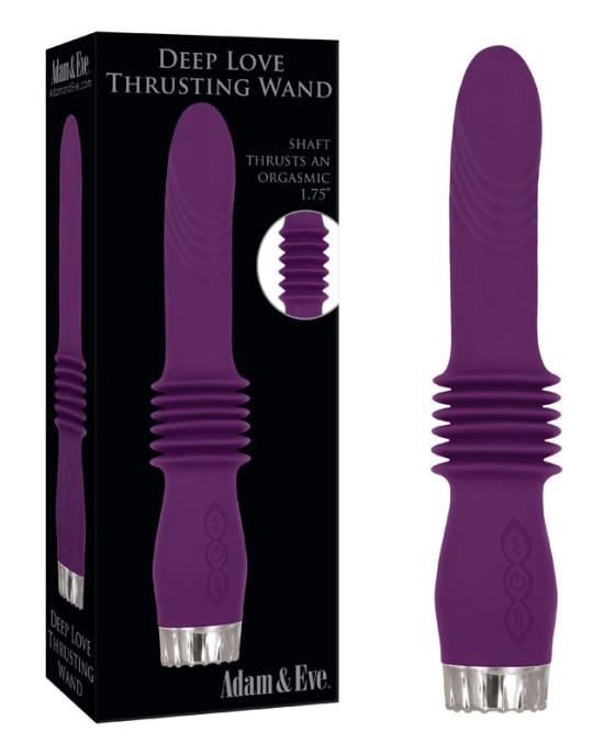 Adam & Eve Deep Love Thrusting Wand - Purple