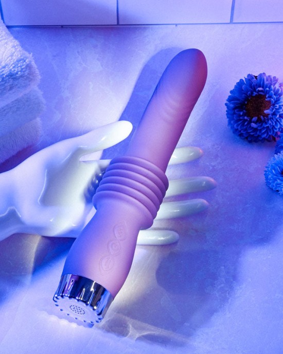 Adam & Eve Deep Love Thrusting Wand - Purple