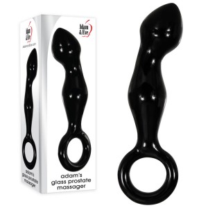 Adam & Eve Adams Glass Prostate Massager - Black