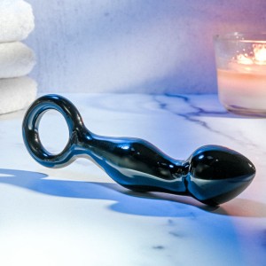 Adam & Eve Adams Glass Prostate Massager - Black