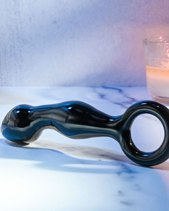 Adam & Eve Adams Glass Prostate Massager - Black