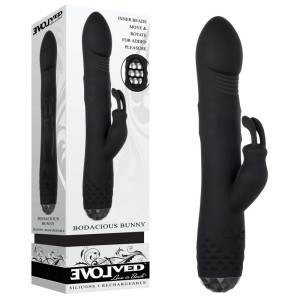 Evolved Bodacious Bunny Vibrator - Black